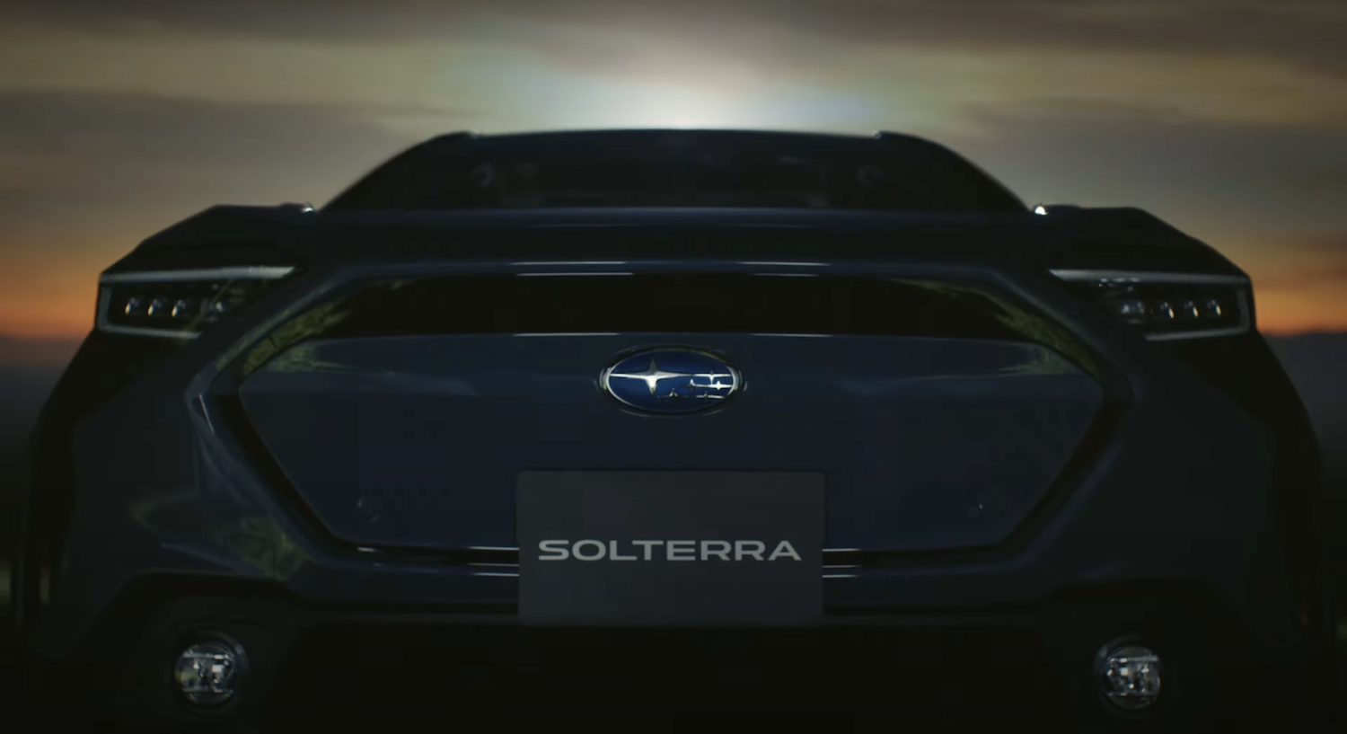 This is the grill of the 2023 Subaru Solterra. It is a Subaru EV. | Subaru