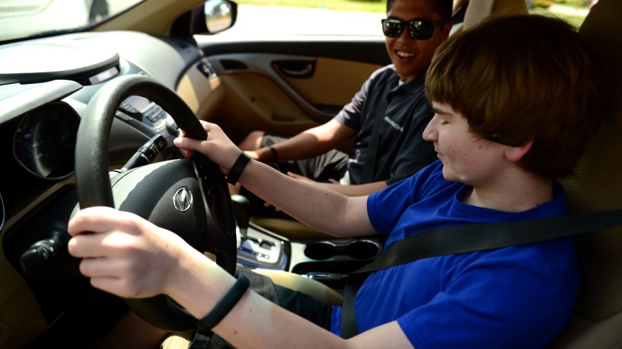 Visually impaired person driving a car in Colorado