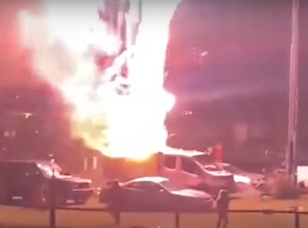 During Race, Truck Packed With Fireworks Explodes: Spectators Flee in Terror