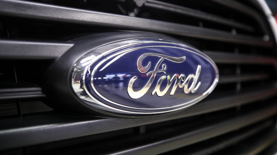A blue Ford logo.