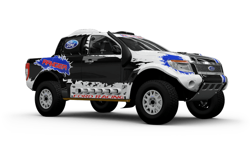 A Ford Ranger T6 Rally Raid off-road truck from Forza Horizon 5