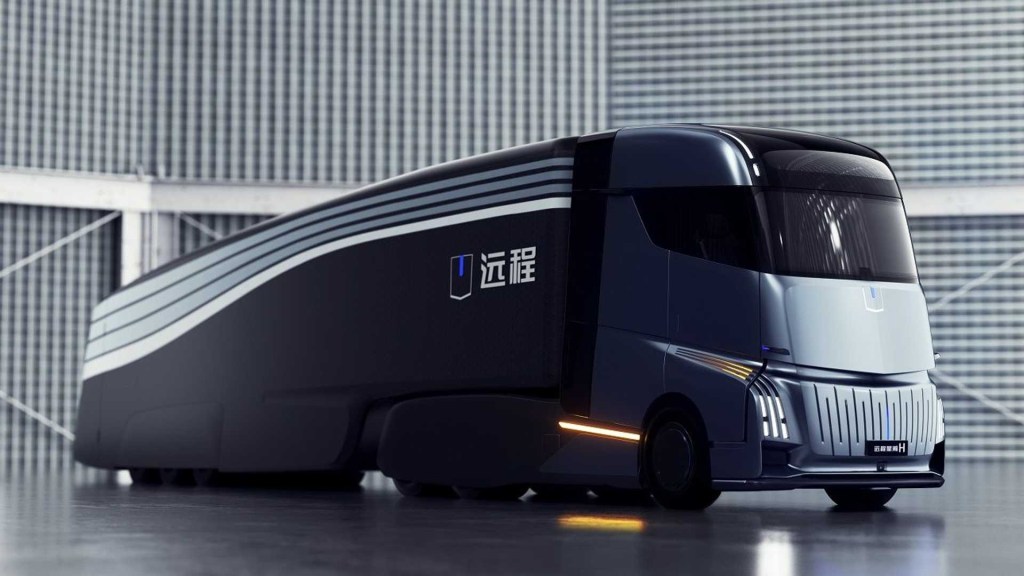 Geely Homtruck electric semi truck with trailer