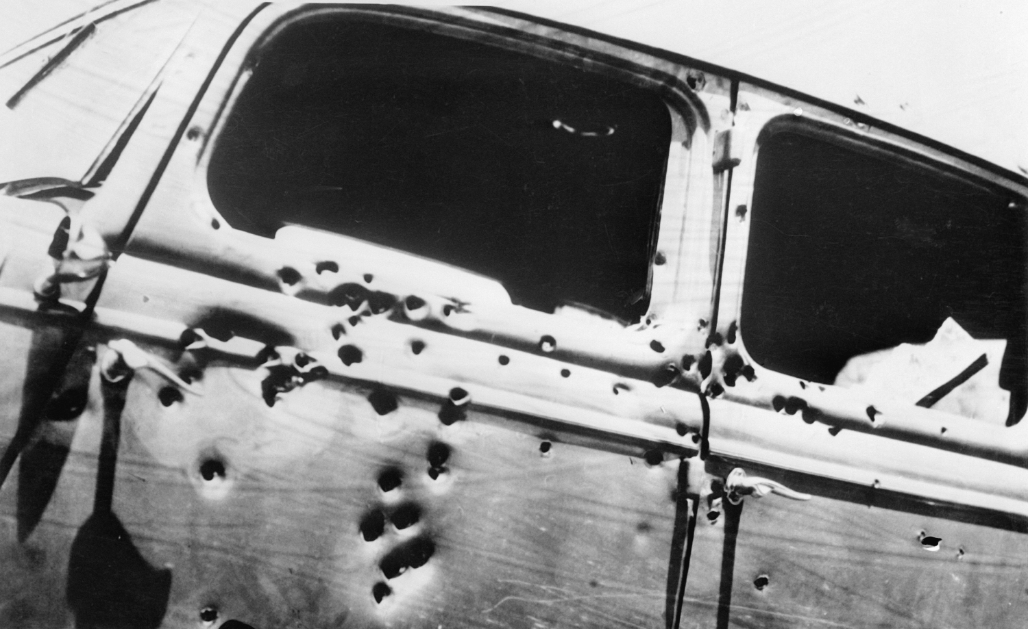 The Ford after Bonnie and Clyde were ambushed by police
