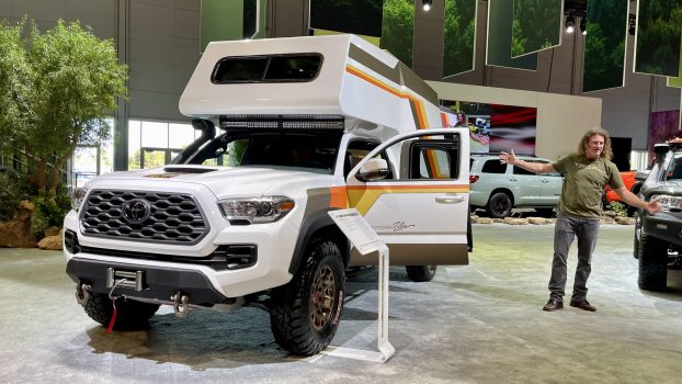 SEMA 2021: Toyota Tacoma Tacozilla Truck Camper Reveal (It Has Teak Floors!)