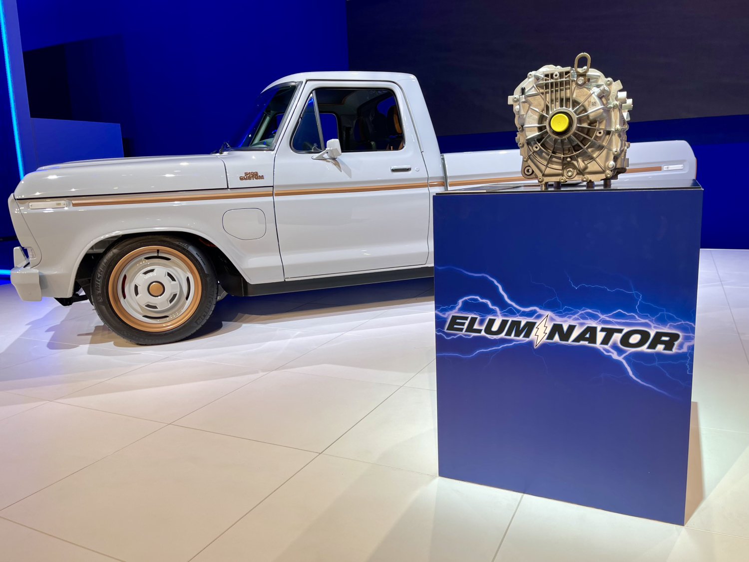 Ford Eluminator Motor and F-100 Eluminator truck at SEMA 2021