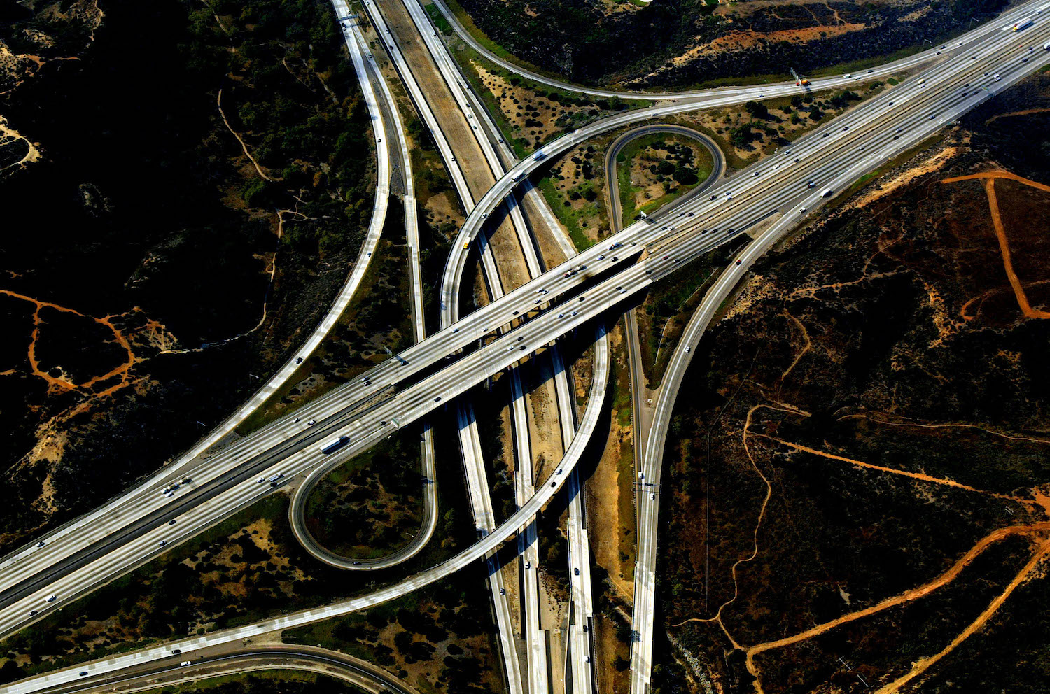 Highway entrance and exit ramp signage prohibits walking on the highways | Donald Miralle/Getty Images