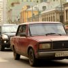 Old Lada Riva on the road