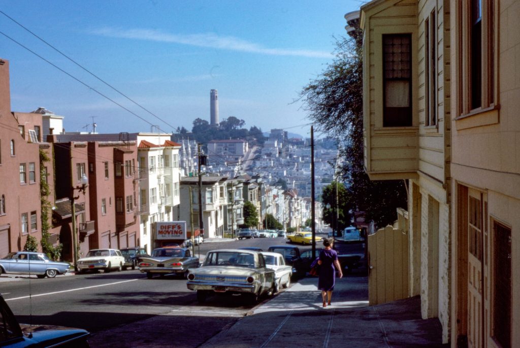 Residential streets such as this one sometimes outlaw overnight parking, sometimes not. | Smith Collection/Gado/Getty Images