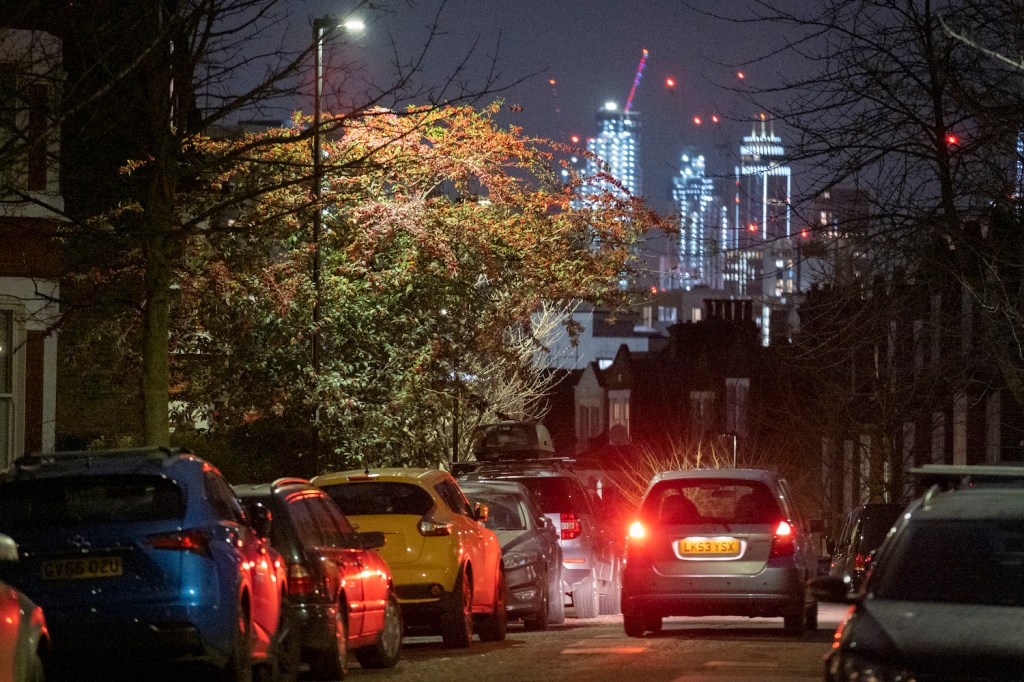 A residential street at night. | Richard Baker / In Pictures via Getty Images