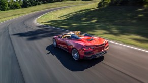 Photo of 2023 Chevrolet Corvette Z06 in red Ferrari F8 livery | General Motors