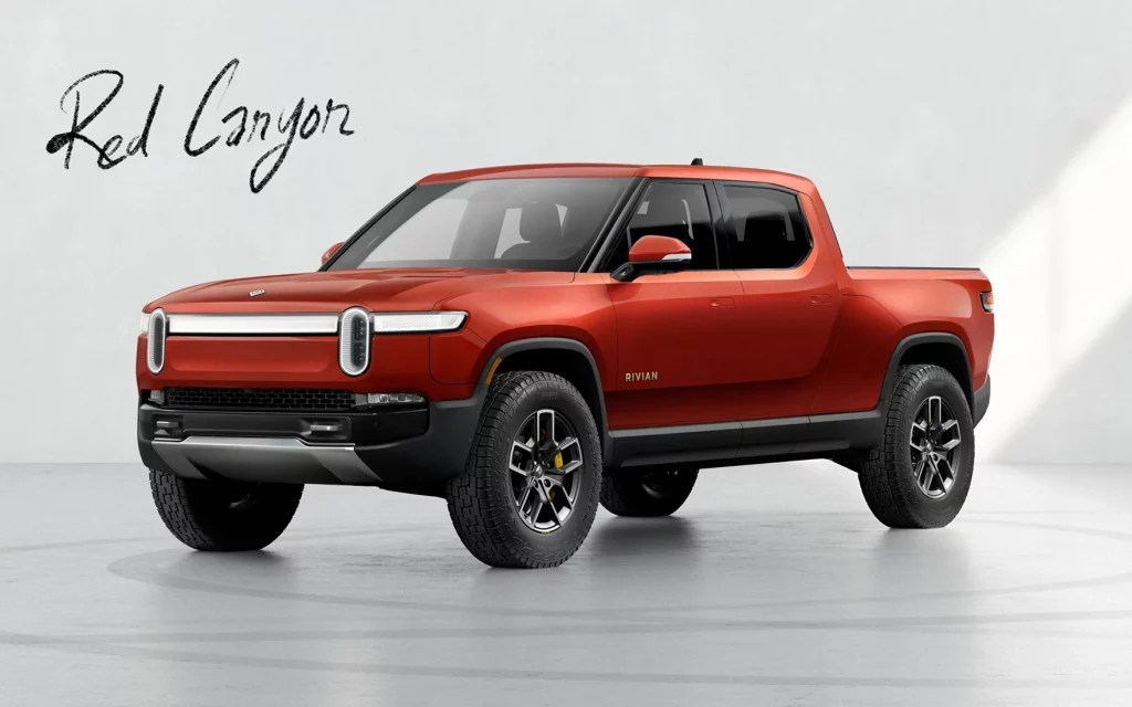 Red Canyon Rivian R1T exterior paint color option