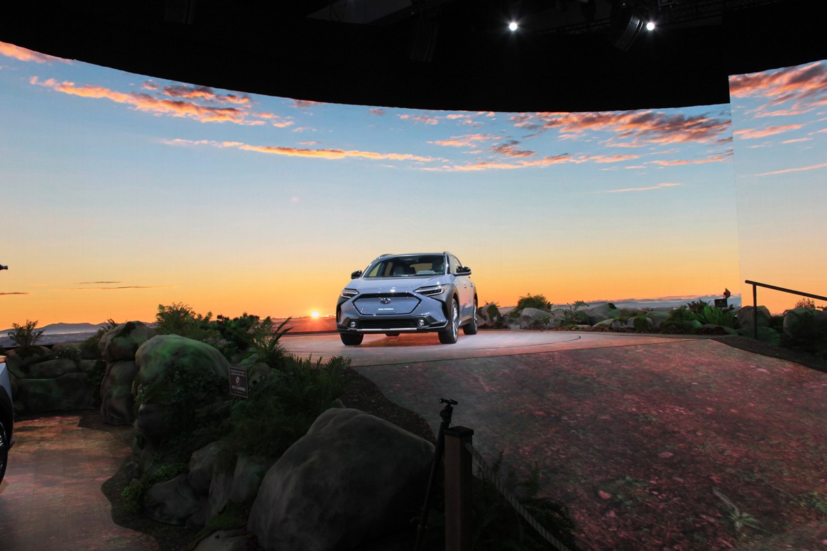 Subaru Solterra on display at the 2021 LA Auto Show