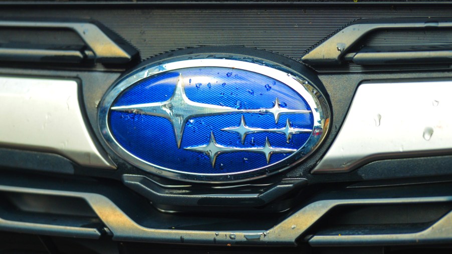 A blue Subaru logo.