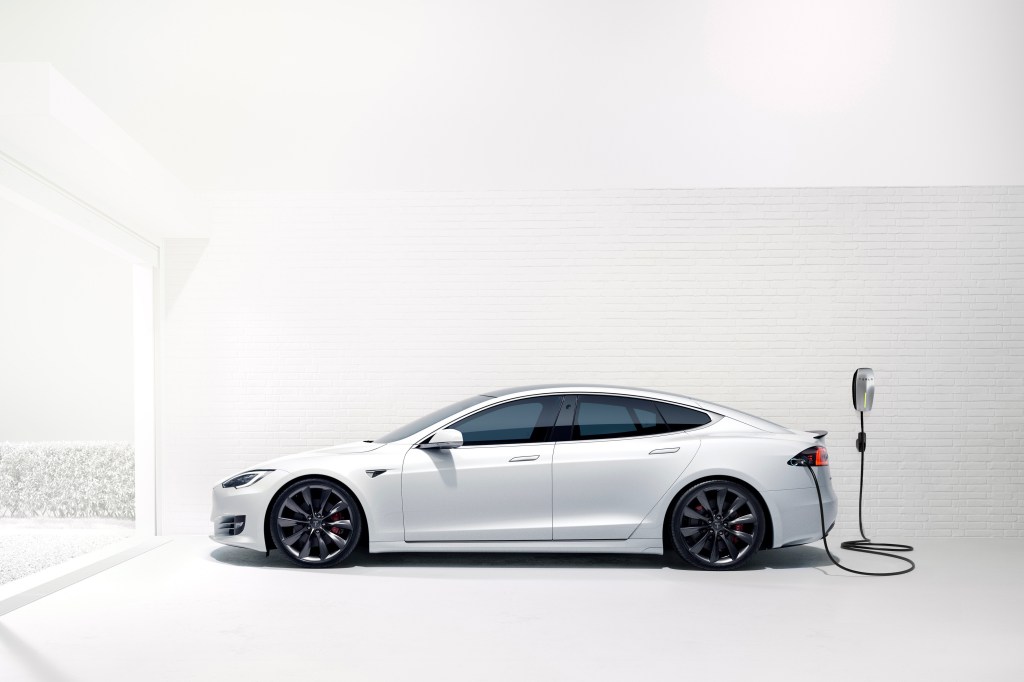 Tesla Electric Car Charging At Home