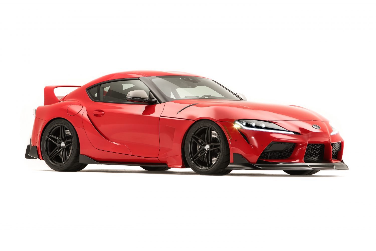 This is a promo photo of the Toyota GR Supra Sport Heritage Edition concept that is returning to SEMA 2021. Of all the SEMA cars, the Toyota Supra won the best sport compact to modify. | Toyota