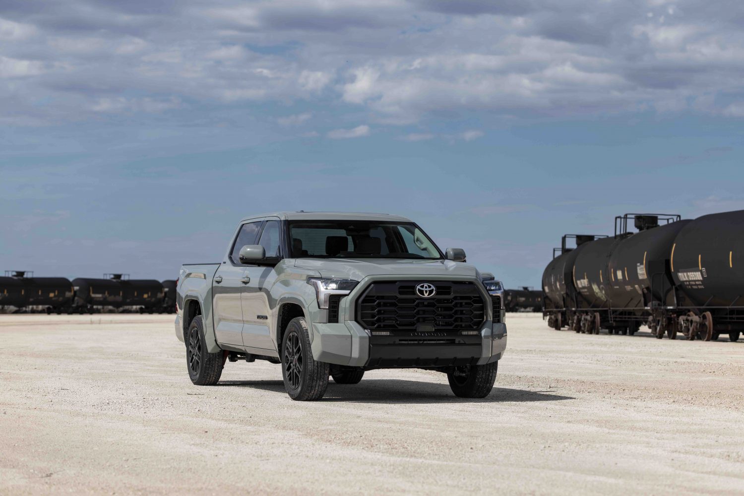 This is a gray Tundra. The Toyota Tundra price is lower for models for trims such as this SR5 | Toyota