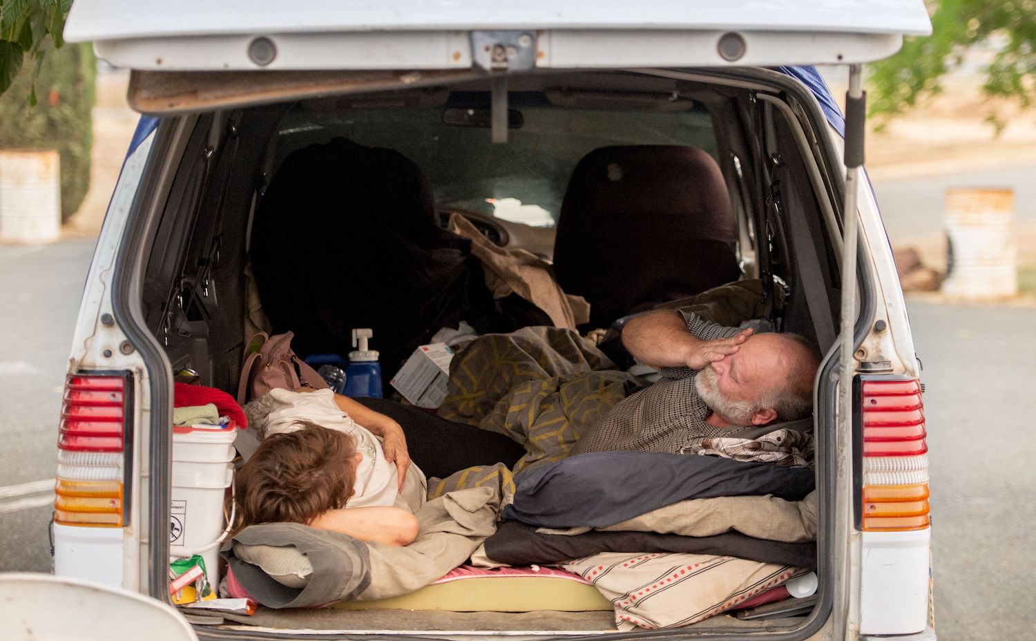 This is a couple living in their SUV full time  | JOSH EDELSON/AFP via Getty Images