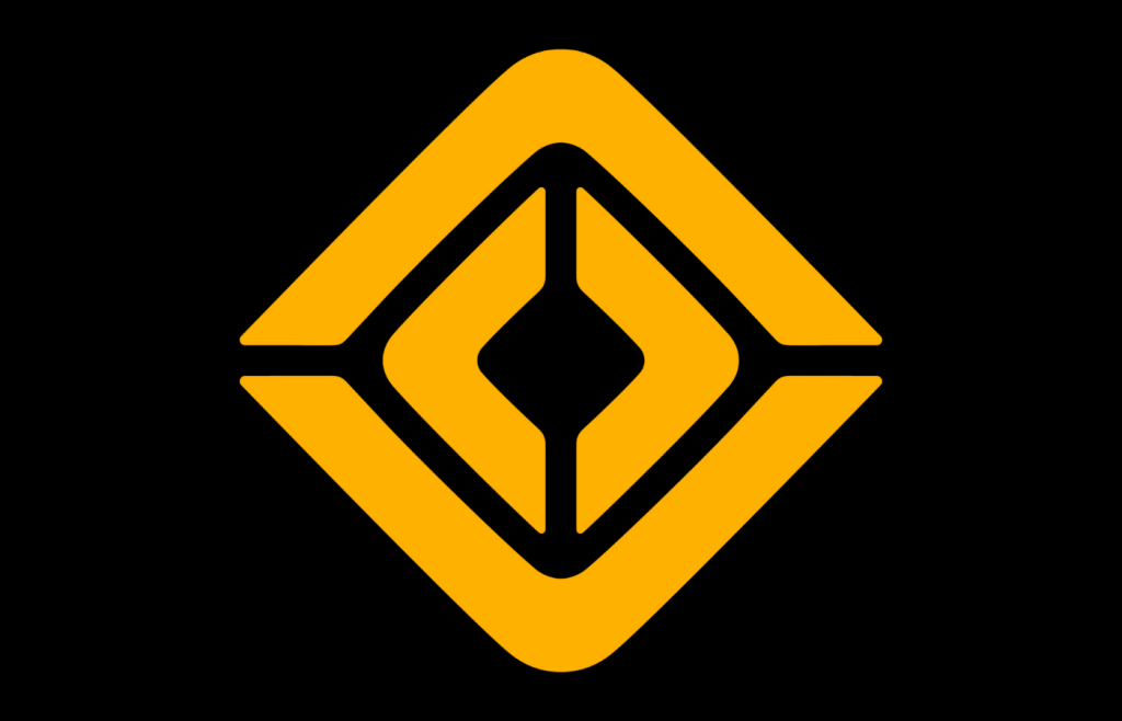 Rivian compass logo with four arrows