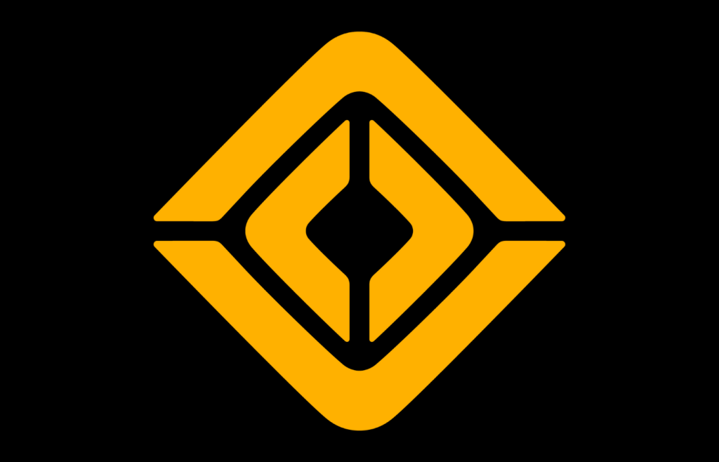 Rivian compass logo with four arrows