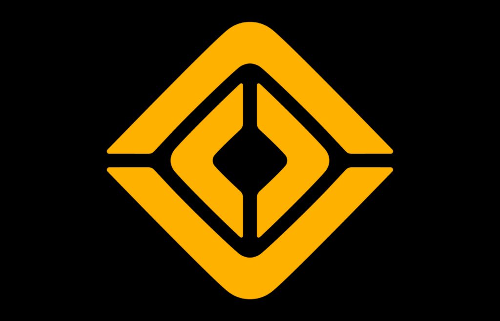 Rivian compass logo with four arrows
