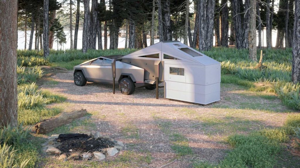 Tesla Cybertruck with Form camper