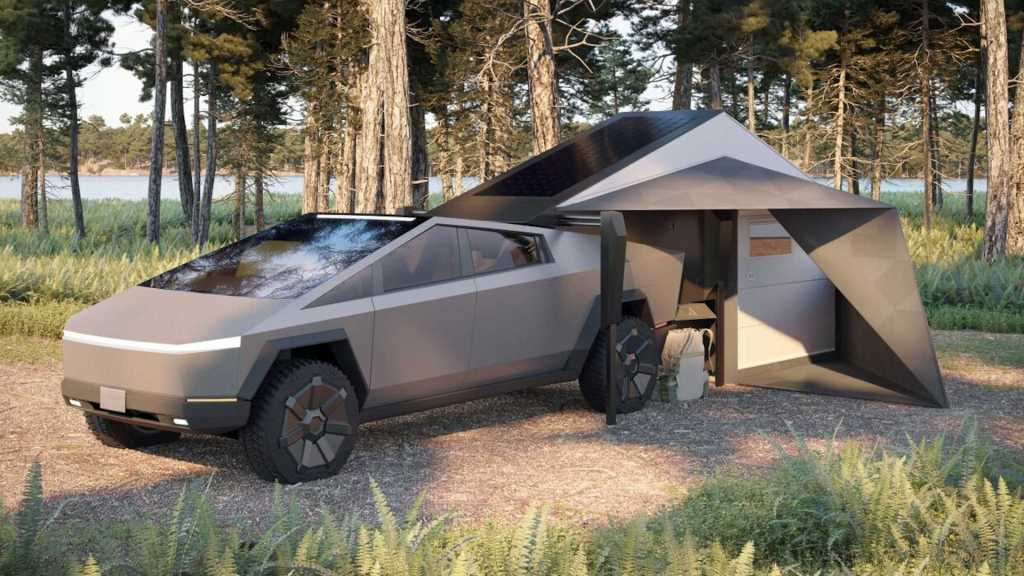 The Tesla Cybertruck with a Form Camper