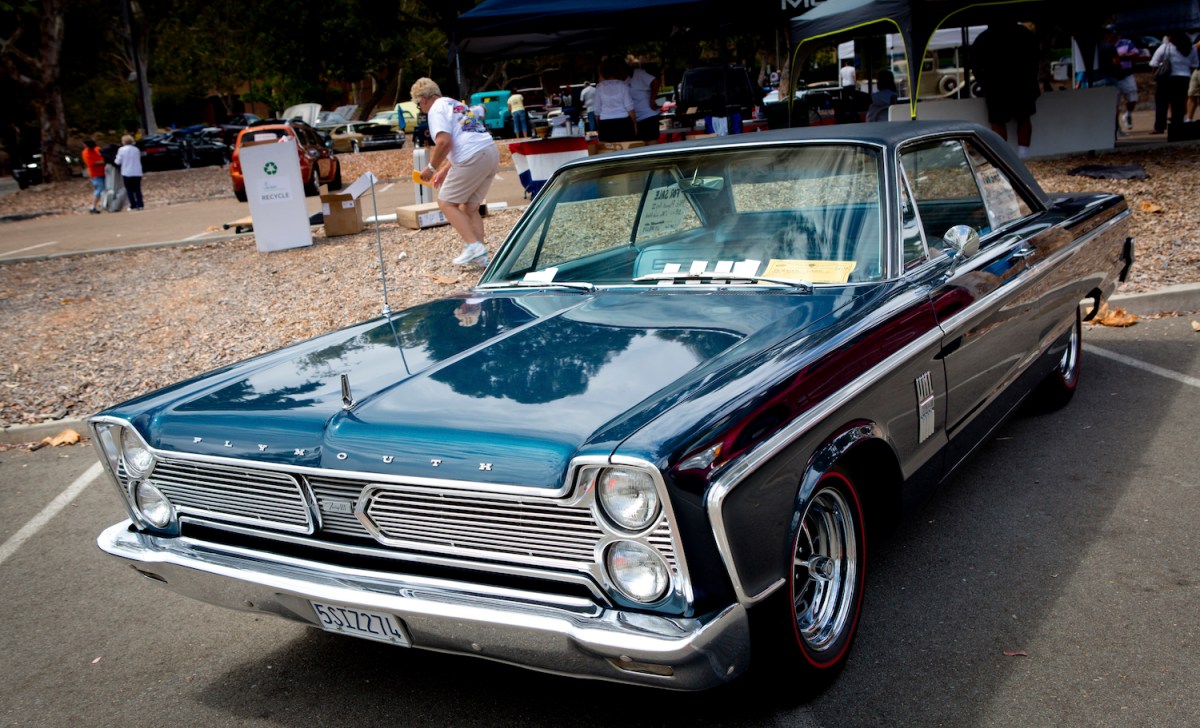 1966 Plymouth Fury III on display in Cardiff