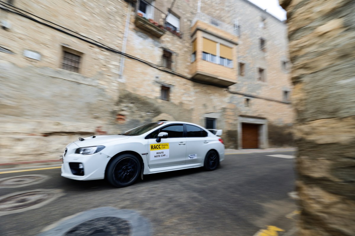 Subaru WRX racing in Spain