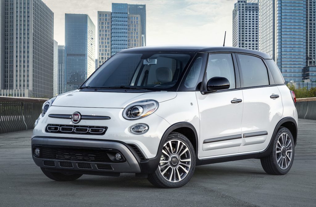 This is a white 2020 Fiat 500L, which will be unavailable | Stellantis