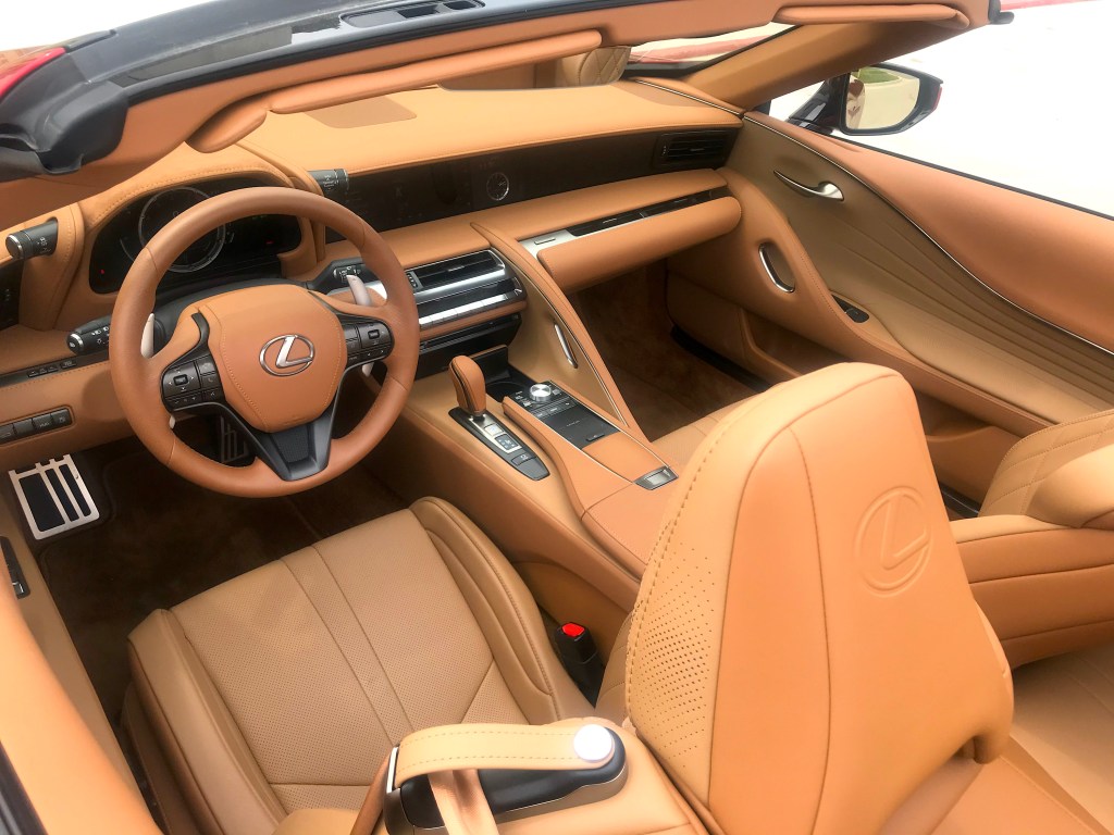 2021 Lexus LC 500 interior in beige