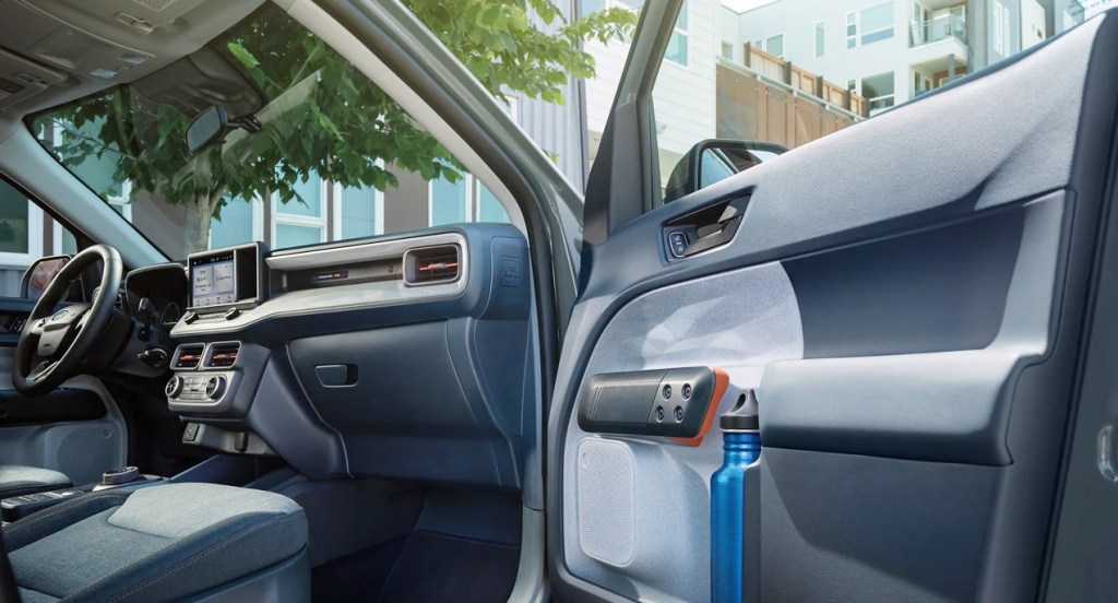 The interior of a 2022 Ford Maverick.