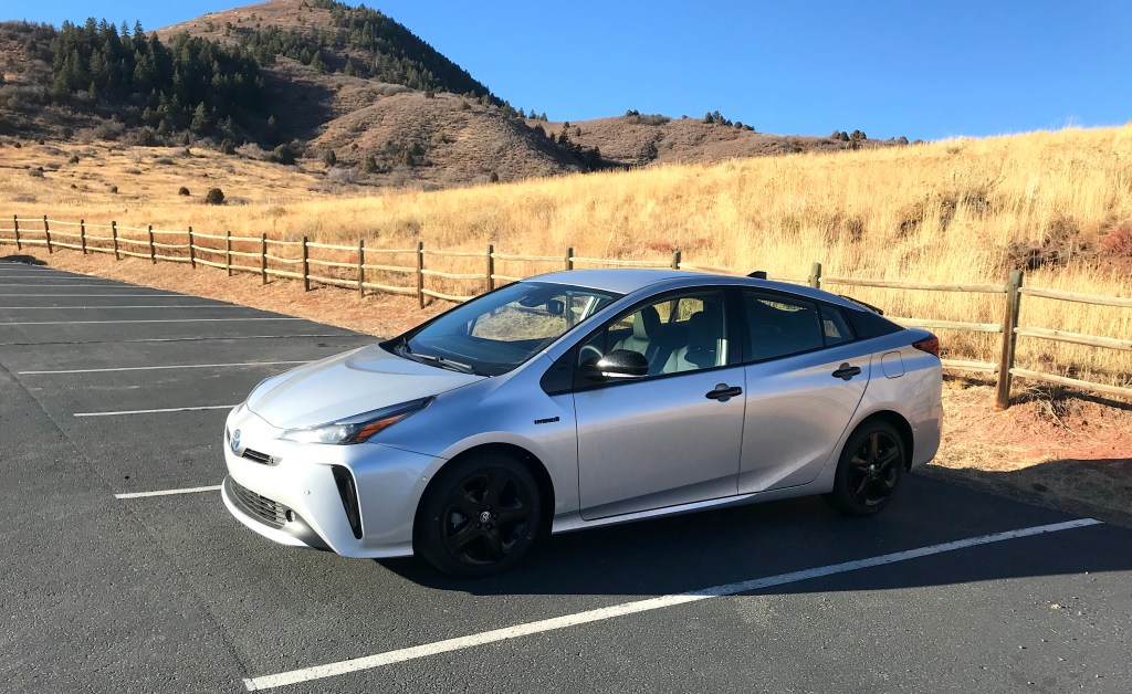 2022 Toyota Prius Nightshade Edition in silver parked