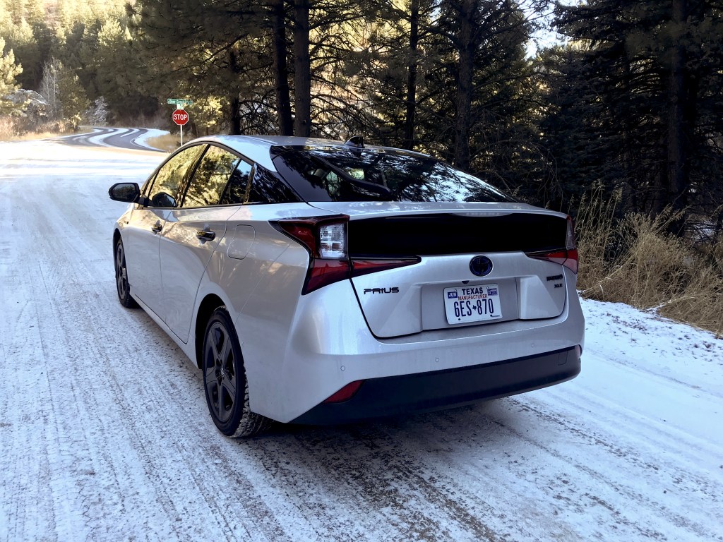 2022 Toyota Prius in the snow