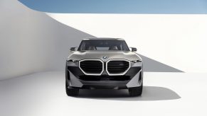 The front view of the gray BMW Concept XM