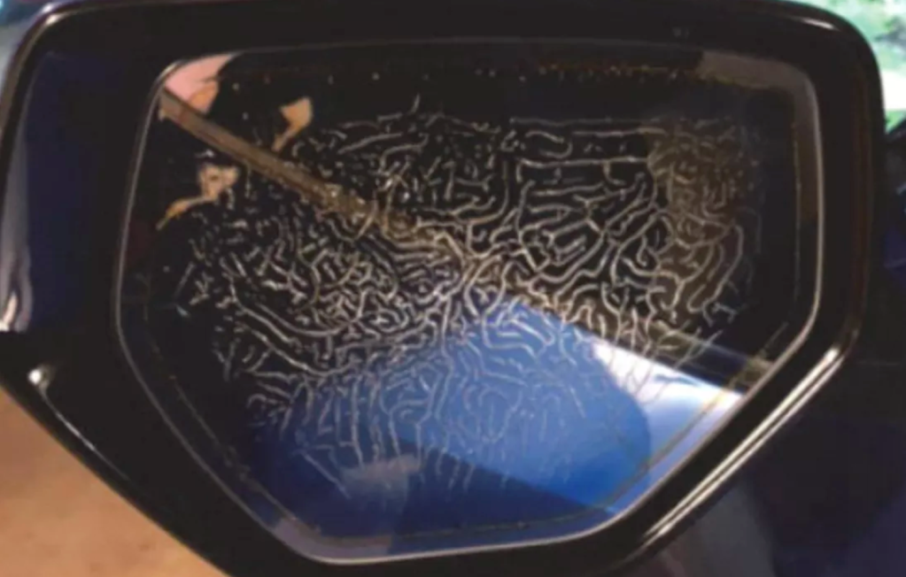 C8 Corvette side mirror damage from radar detector