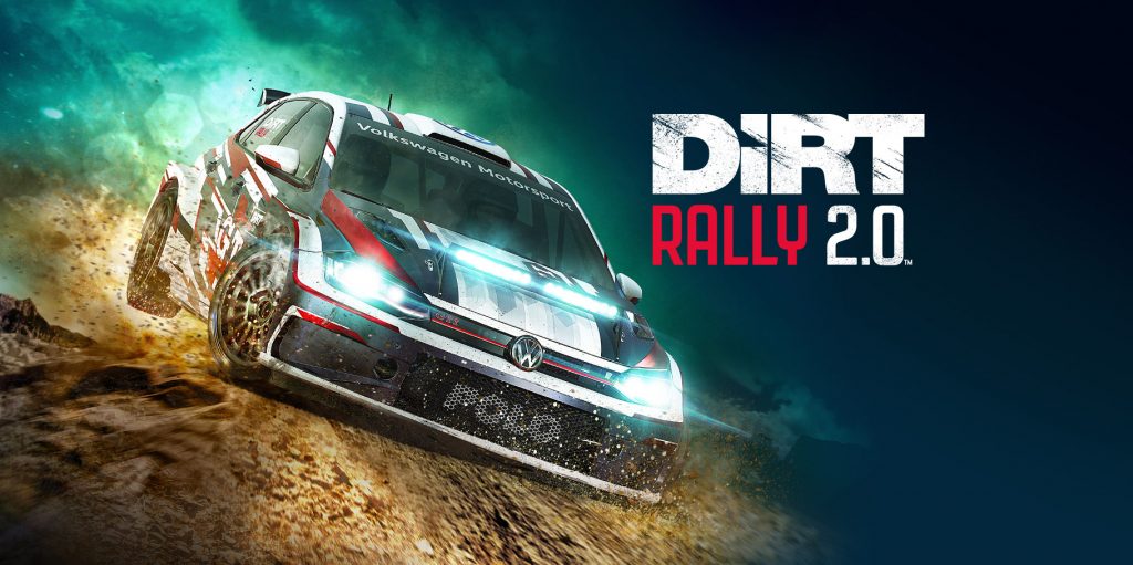 Dirt Rally 2.0 cover art featuring a car on a dirt road, it's one of the best virtual reality racing video games for a car enthusiast this holiday season.