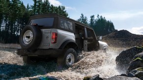 A taupe-colored 2022 Ford Bronco