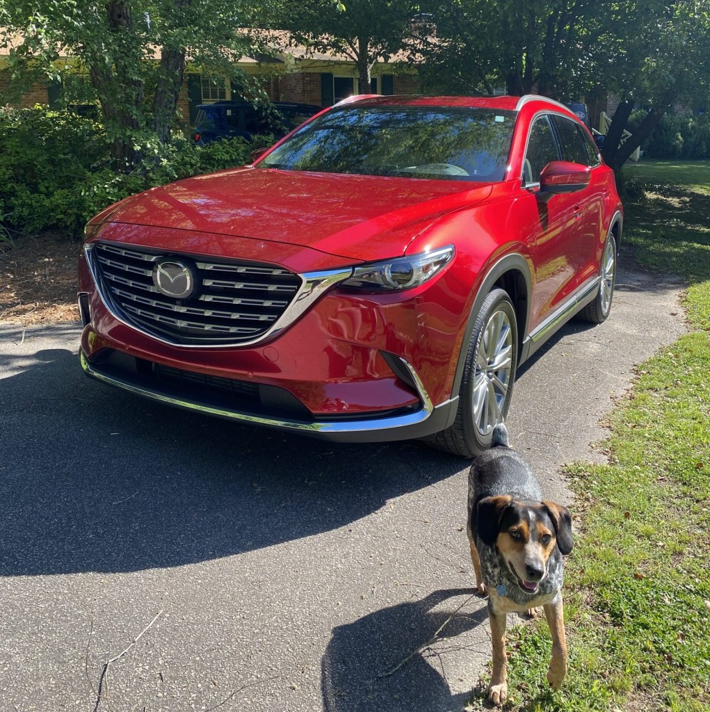 The 2021 Mazda CX-9 parked in a driveway 