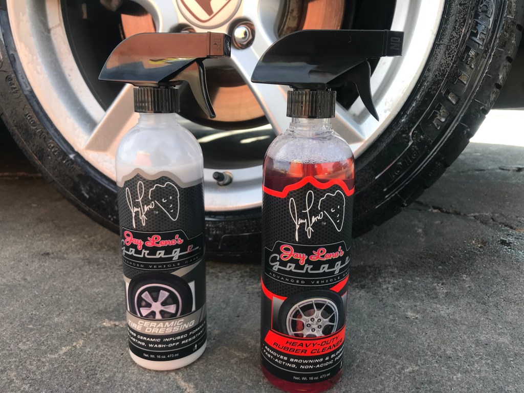 Jay Leno's Garage Ceramic Tire Dressing and Rubber Cleaner.