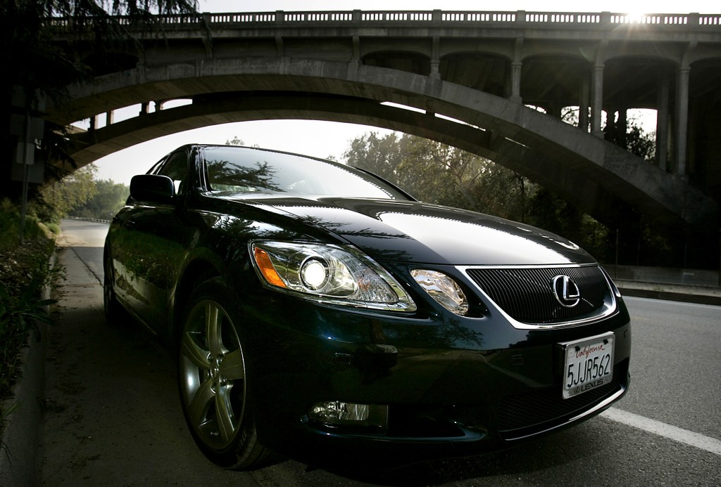 The Lexus GS430 photographed in and around the Lower Arroyo Park in Pasadena, Thursday, March 10, 2005.