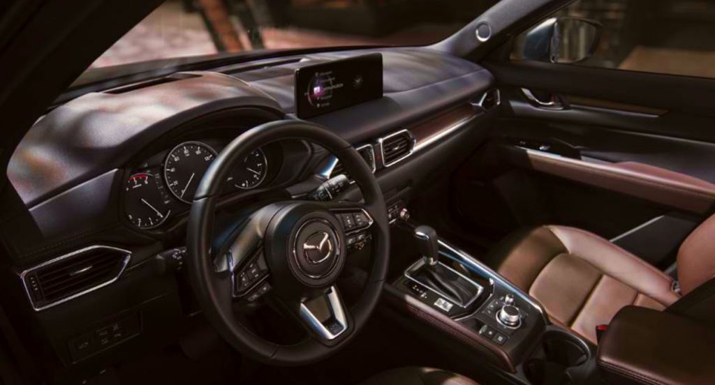 The interior of a Mazda CX-5.