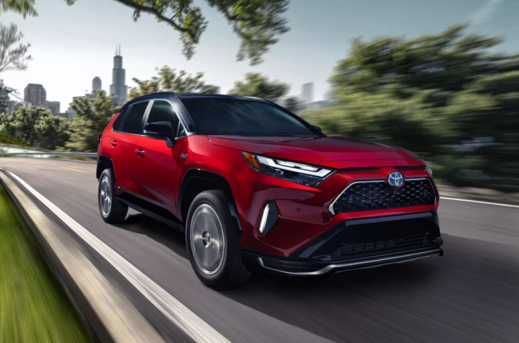 Supersonic Red 2022 Toyota RAV4 Prime, Consumer Reports recommends 2 compact SUVs over it