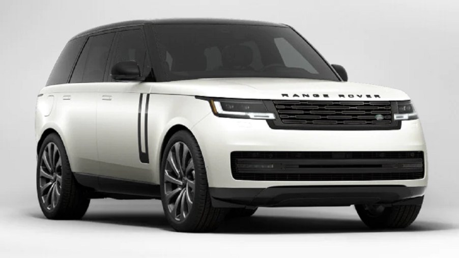 A white 2022 Land Rover Range Rover against a white background.