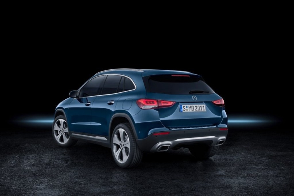 Rear view of 2022 Mercedes-Benz GLA 200, the cheapest Mercedes SUV