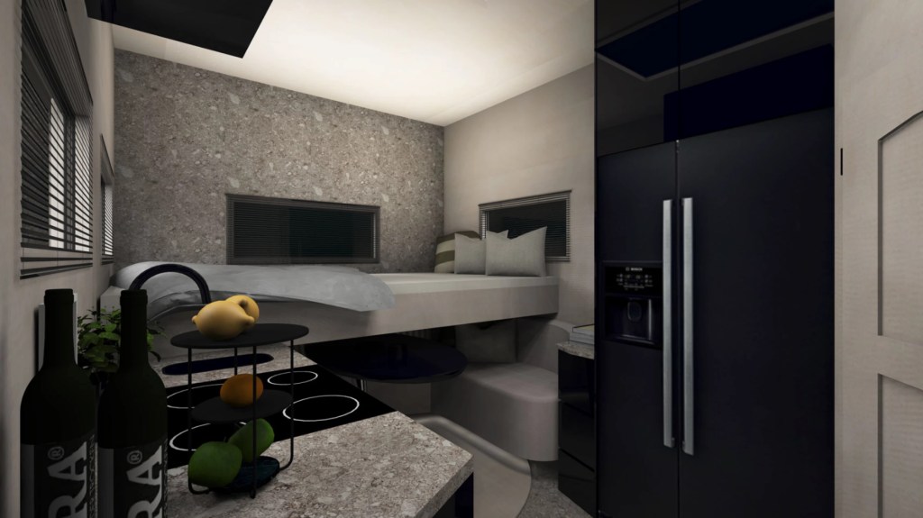 Inside the luxury Rise 4x4 camper truck