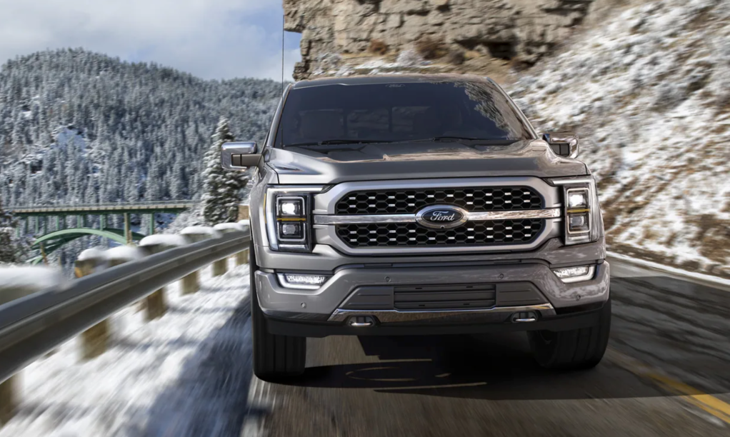 2021 Ford F-150 PowerBoost Hybrid on the road