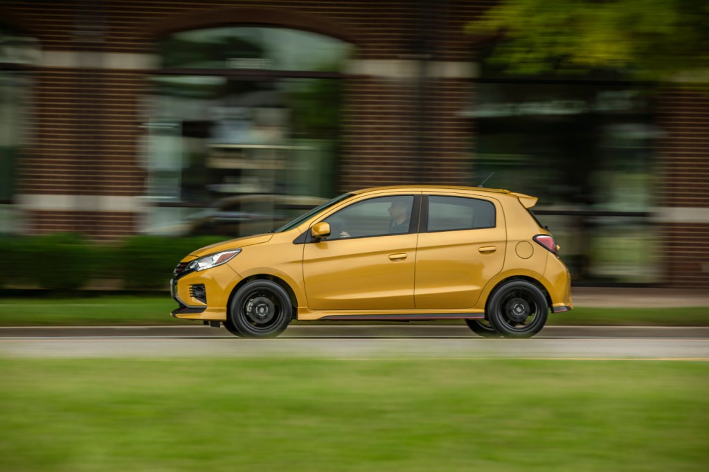 The 2021 Mitsubishi Mirage is one of the best hatchbacks, according to TrueCar