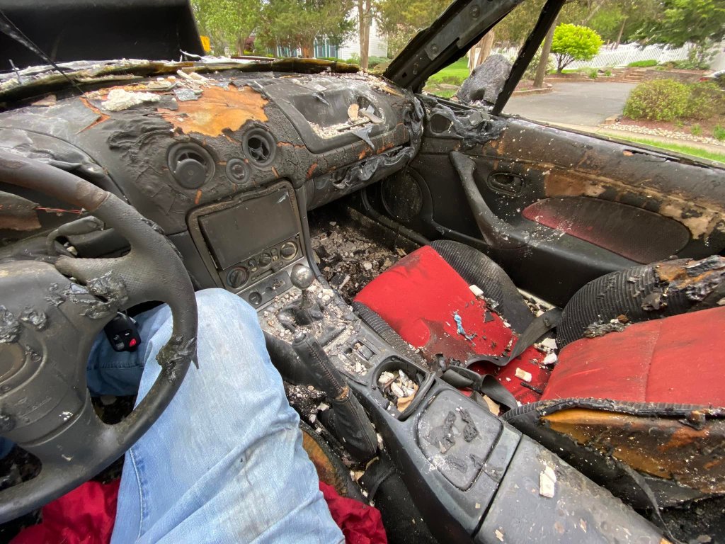 The interior of the Mazdaspeed Miata