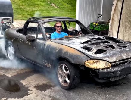 Mazdaspeed Miata Still Runs and Does Burnouts After Melting In a House Fire