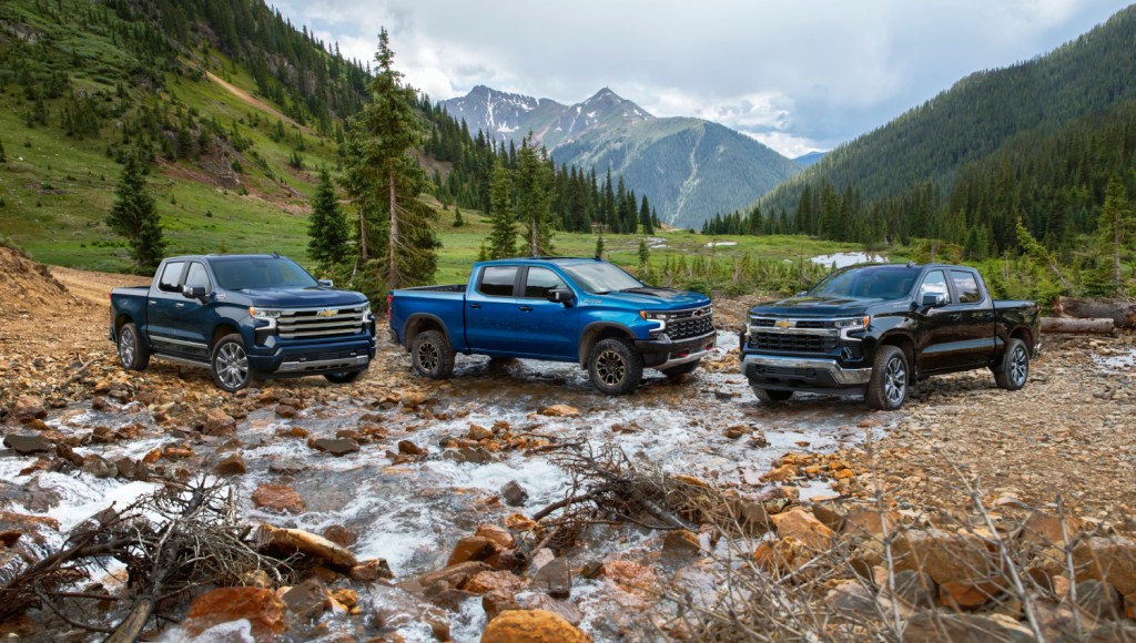 The 2022 Chevy Silverado 1500 lineup drops at the smae time as the brand's new electric pickup truck.  